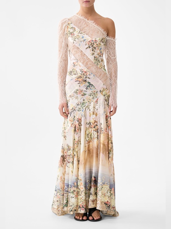 Camilla Dresses & Skirts - Lace Splice One Shoulder Dress Twilight In Istanbul, NWT $1500MSRP, M(6-8)